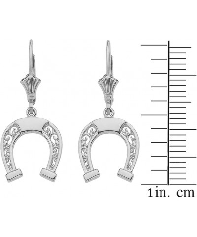 Sterling Silver Horseshoe Filigree-Style Leverback Earrings $16.19 Earrings