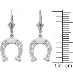 Sterling Silver Horseshoe Filigree-Style Leverback Earrings $16.19 Earrings