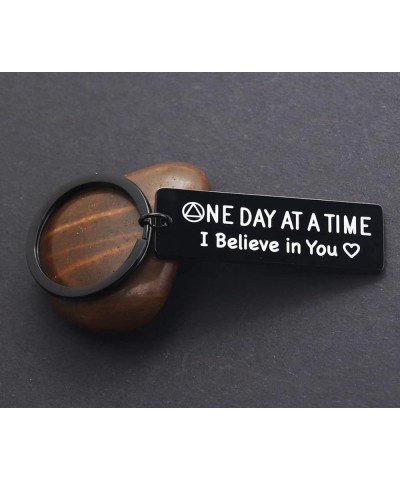 Sobriety Gift for Men Women One Day At a Time Keychain Proud of You Dad Mom NA AA Addiction Recovery Gifts I Believe in You $...