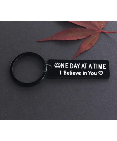 Sobriety Gift for Men Women One Day At a Time Keychain Proud of You Dad Mom NA AA Addiction Recovery Gifts I Believe in You $...