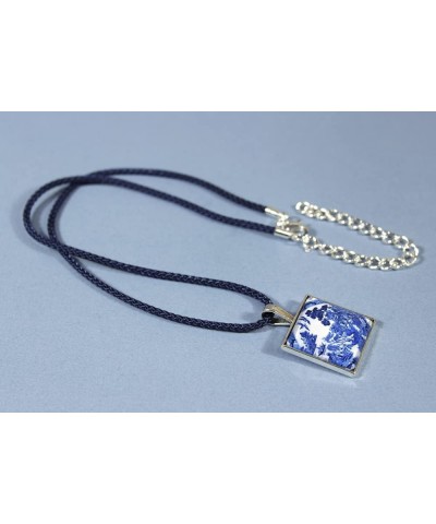 'Delftware Lover', Blue and White Delftware Cabochon Necklace, 24-28 Inches Blue Willow $17.80 Necklaces