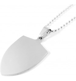 Stainless Steel Shield Shape Medical Alert Necklaces for Men Women Emergency Identification Pendant,Health Reminder Necklace ...