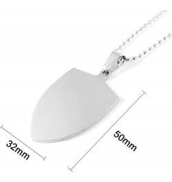 Stainless Steel Shield Shape Medical Alert Necklaces for Men Women Emergency Identification Pendant,Health Reminder Necklace ...