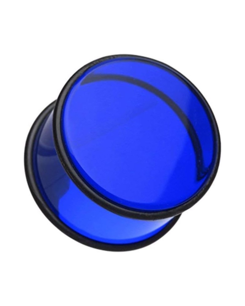 Basic Acrylic No Flare Ear Gauge Plug 5/8" (16mm), Blue $9.85 Body Jewelry