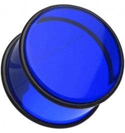 Basic Acrylic No Flare Ear Gauge Plug 5/8" (16mm), Blue $9.85 Body Jewelry