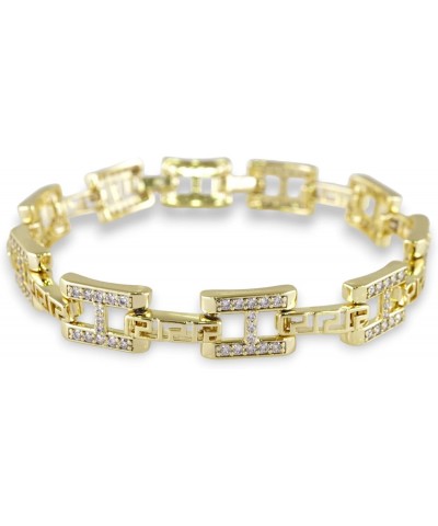 14k Gold Plated, Women's Hammered Cuban Bracelet 7" 1/2 X 8mm, Stainless Steel - By Brillo Miami $10.50 Bracelets