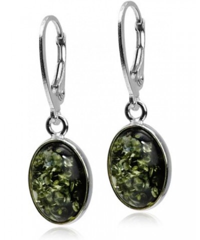 Ian and Valeri Co Green Amber Sterling Silver Classic Earrings $18.00 Earrings