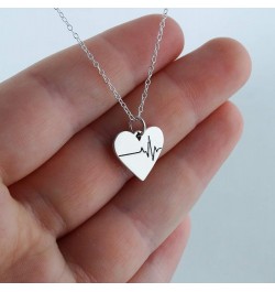 Love and Heart Necklaces for Women EKG IN HEART $20.52 Necklaces