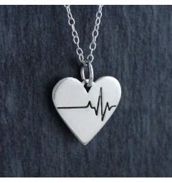 Love and Heart Necklaces for Women EKG IN HEART $20.52 Necklaces