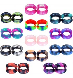 24pcs-100pcs Colorful Silicone Ear Gauges Double Flared Ear Tunnels Set Stretchers Expander Ear Piercing Jewelry 24pcs, 1/2 $...