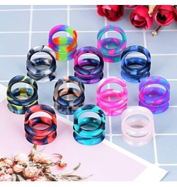 24pcs-100pcs Colorful Silicone Ear Gauges Double Flared Ear Tunnels Set Stretchers Expander Ear Piercing Jewelry 24pcs, 1/2 $...