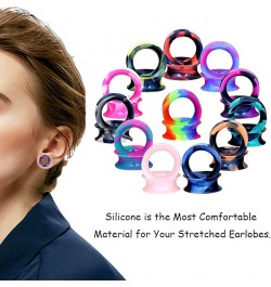 24pcs-100pcs Colorful Silicone Ear Gauges Double Flared Ear Tunnels Set Stretchers Expander Ear Piercing Jewelry 24pcs, 1/2 $...