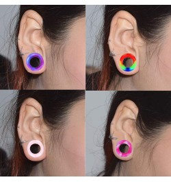 24pcs-100pcs Colorful Silicone Ear Gauges Double Flared Ear Tunnels Set Stretchers Expander Ear Piercing Jewelry 24pcs, 1/2 $...