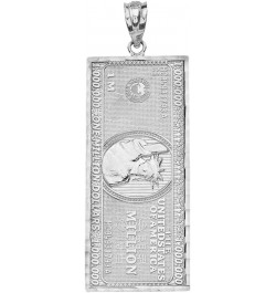 Fine 925 Sterling Silver $1 Million Dollar Bill Necklace Pendant (Large) $36.75 Necklaces