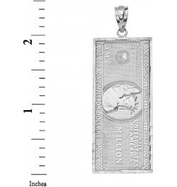 Fine 925 Sterling Silver $1 Million Dollar Bill Necklace Pendant (Large) $36.75 Necklaces