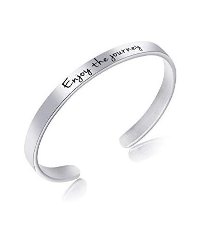 Inspirational Encouragement Motivational Bracelets for Women Engraved Jewelry Birthday for Her Teen Girls Enjoy the journey $...