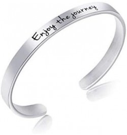 Inspirational Encouragement Motivational Bracelets for Women Engraved Jewelry Birthday for Her Teen Girls Enjoy the journey $...