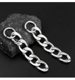 2PCS Link Chian Dangle Plugs Guages for Ear, Hypoallergenic 316 Stainless Steel Ear Dangles Plugs Tunels Gauuges for Stretche...