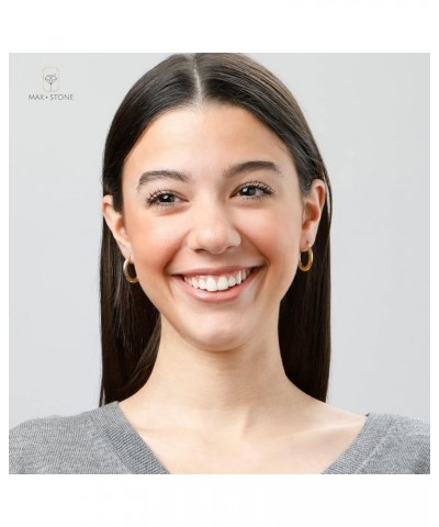 14k Solid Yellow Gold Hoops in Various Styles with Click-top Closures Chunky Twist $48.30 Earrings