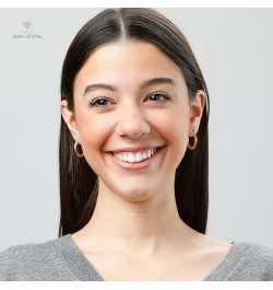 14k Solid Yellow Gold Hoops in Various Styles with Click-top Closures Chunky Twist $48.30 Earrings