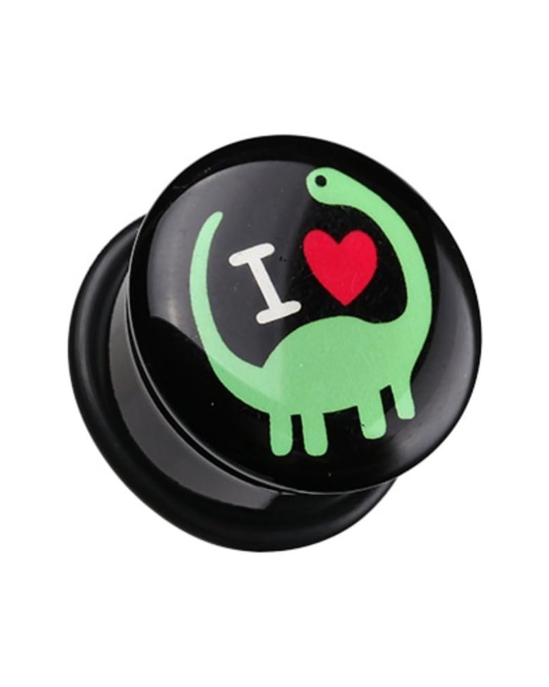 I Heart Dinosaur' Single Flared WildKlass Ear Gauge Plug (Sold as Pairs) 2 GA $9.87 Body Jewelry