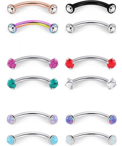 Rook Piercing Jewelry Eyebrow Piercing Jewelry Eyebrow Rings Eyebrow Piercing Eyebrow Jewelry Eyebrow Rings for Women Curved ...