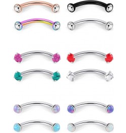 Rook Piercing Jewelry Eyebrow Piercing Jewelry Eyebrow Rings Eyebrow Piercing Eyebrow Jewelry Eyebrow Rings for Women Curved ...