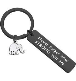 Elephant Keychain Never Forget How Strong You Are Strength Jewelry Uplifting Gift For Friend Family Animal Lovers Never Forge...