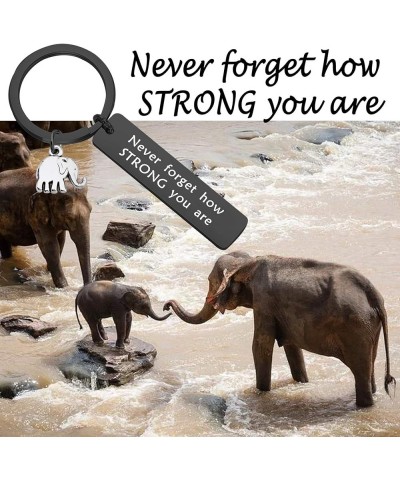 Elephant Keychain Never Forget How Strong You Are Strength Jewelry Uplifting Gift For Friend Family Animal Lovers Never Forge...