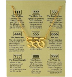 Angel Number Necklace 222 333 444 888 555 111 777 999 666 Necklace Gold Plated Bling Angel Choker Pendant Necklace for women ...