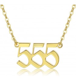 Angel Number Necklace 222 333 444 888 555 111 777 999 666 Necklace Gold Plated Bling Angel Choker Pendant Necklace for women ...