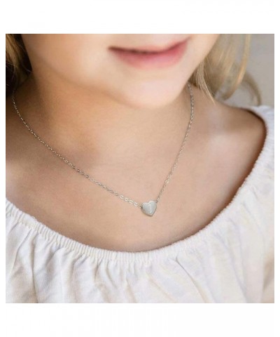 Heart Initial Necklaces For Girls Gold Letter Necklace For Women Silver Initial Necklaces For Kids Jewelry For Girls Gifts Si...