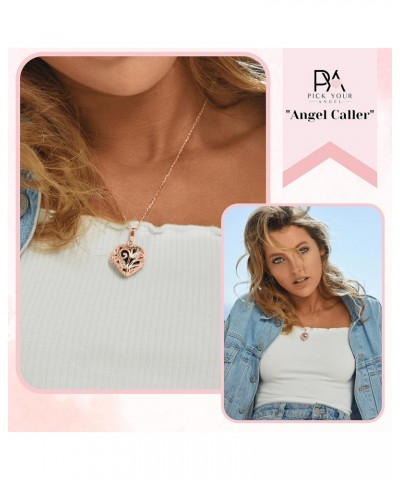 PYA Angel Caller necklace in rose gold 18 – 20 inch with pendant and sound ball | Individual women's jewellery made of heart ...