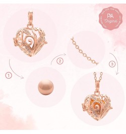 PYA Angel Caller necklace in rose gold 18 – 20 inch with pendant and sound ball | Individual women's jewellery made of heart ...