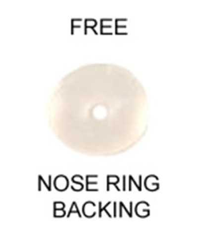 316L Surgical Steel Nose Ring Straight, Lbend, Screw, Bone Choose Your Color & Style 3mm Square Stone 22G Clear-LNScrew $10.1...