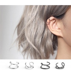 12 Pcs Ear Cuff for Women Girls,12 Styles Cartilage Clip On Earrings Set Stainless Steel Ear Clip Fake Cartilage Earring Non ...