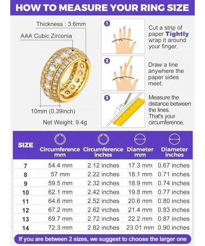 Eternity Rings for Women Engagement Band Ring for Girlfriend Cubic Zirconia Diamond Gold/Black Plated Copper Anniversary Ring...