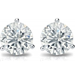 .25-1.00 Carat Lab-Grown Round Brilliant Solitaire Diamond Martini Stud Earrings For Women Girls infants | 14k Yellow or Whit...