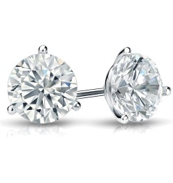 .25-1.00 Carat Lab-Grown Round Brilliant Solitaire Diamond Martini Stud Earrings For Women Girls infants | 14k Yellow or Whit...