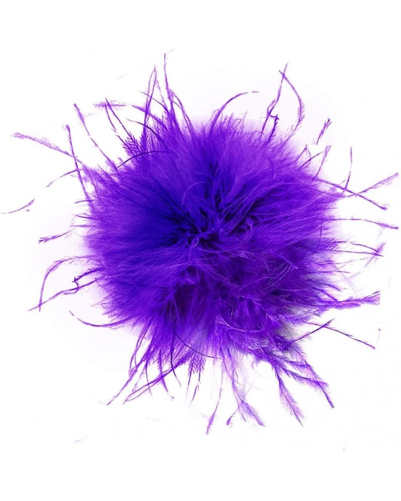 Colorful Ostrich Feather Brooch Jewelry Scarf Clip Decorative Fascinator Feather Tea Party Hat Hair Clip Pin for Men Women Br...