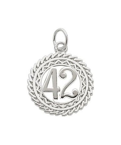 Number 42 Charm White Gold $22.52 Bracelets