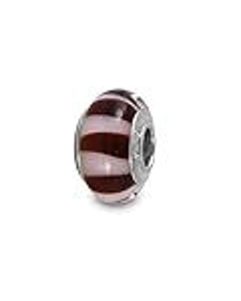 Genuine Murano Glass Charm Fit Pandora Charm Bracelets,925 Sterling Silver Colored Swirl Rainbow STRIPES ZEBRAS Snake lizard ...