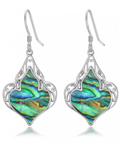 925 Sterling Silver Drop Dangle Earring Hypoallergenic Earring Jewelry Set for Women Teen Girls Abalone $8.15 Earrings