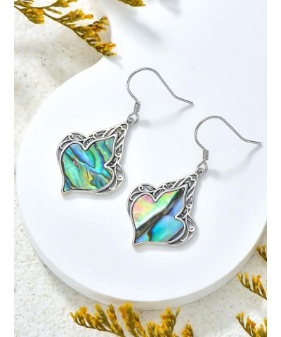 925 Sterling Silver Drop Dangle Earring Hypoallergenic Earring Jewelry Set for Women Teen Girls Abalone $8.15 Earrings