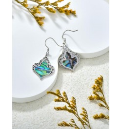 925 Sterling Silver Drop Dangle Earring Hypoallergenic Earring Jewelry Set for Women Teen Girls Abalone $8.15 Earrings