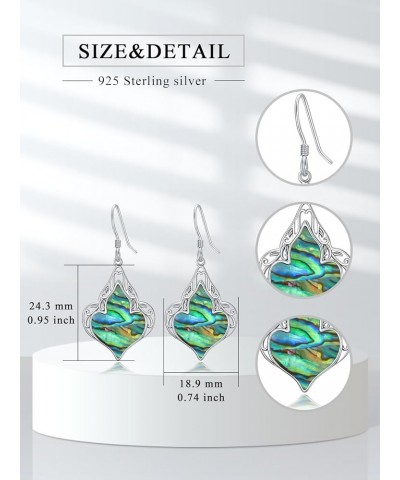 925 Sterling Silver Drop Dangle Earring Hypoallergenic Earring Jewelry Set for Women Teen Girls Abalone $8.15 Earrings