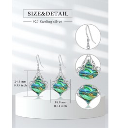 925 Sterling Silver Drop Dangle Earring Hypoallergenic Earring Jewelry Set for Women Teen Girls Abalone $8.15 Earrings