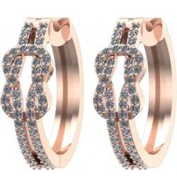 1-6 Carat Love Knot Diamond Hoop Earrings Value Collection Rose Gold 4.0 carats $699.30 Earrings