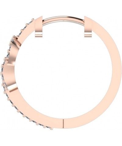 1-6 Carat Love Knot Diamond Hoop Earrings Value Collection Rose Gold 4.0 carats $699.30 Earrings