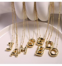 Balloon Initial Necklaces for Women Gold Initial Letter Pendant Necklace for Women Gold Initial Necklaces Alphabet Necklace D...